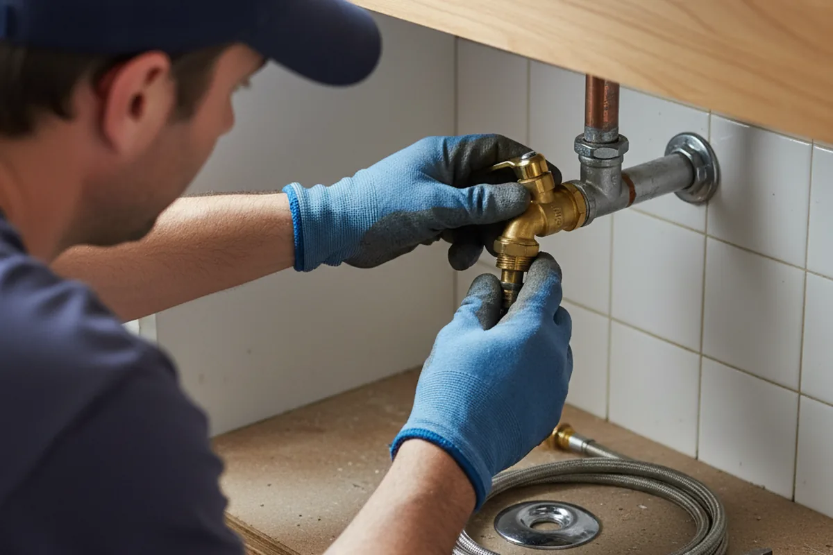 Shutoff valve and fitting work during Faucet and Fixture Repair in Allendale